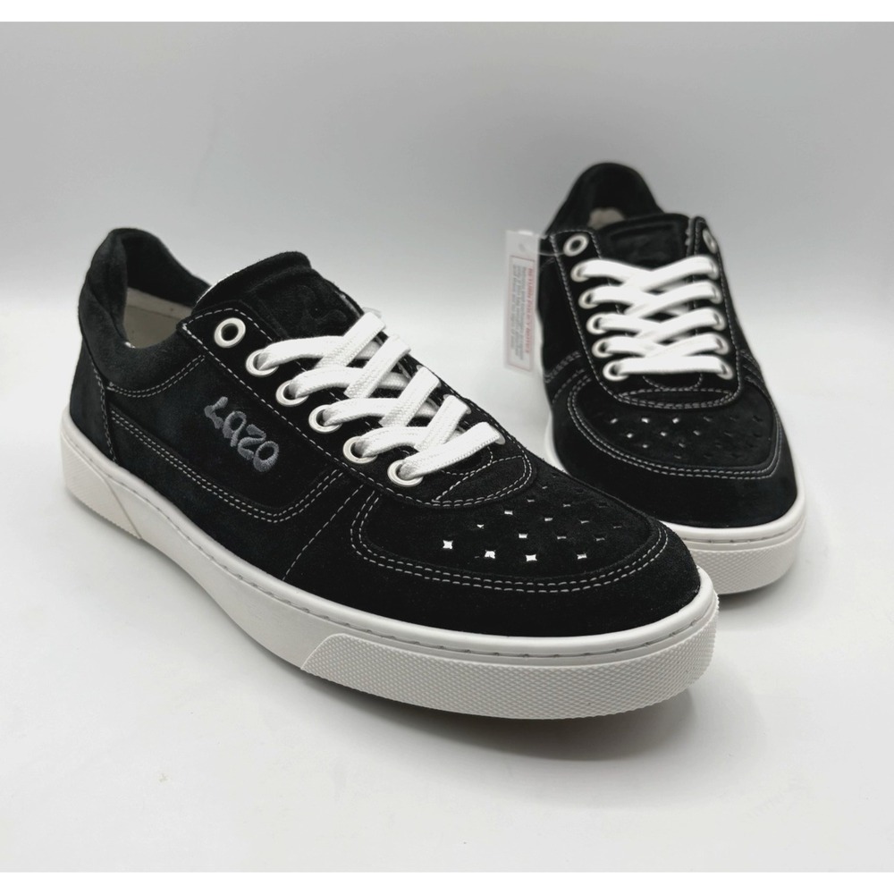 "NEW" LAZO Hypernova Shoes Unisex Size Women 7 Men 5.5 Black Suede Sneaker NIB